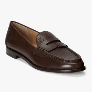 Ralph Lauren Wynnie Chestnut Brown Leather Loafers 10M PERFECT PRICED TO SELL✨✨